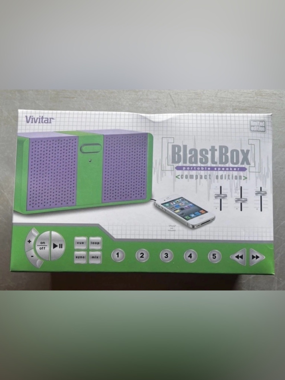 Vivitar BlastBox Portable Bluetooth Speaker Compact Edition DJ Style NEW